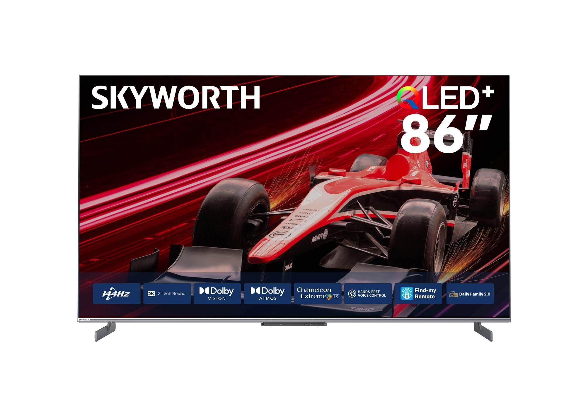 Skyworth, 86 Inch, 4K QLED+ Smart LED TV, 144 Hz - eXtra Oman